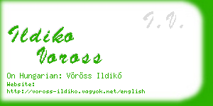 ildiko voross business card